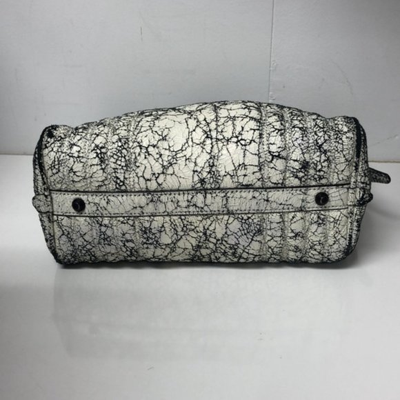 3.1 Phillip Lim Ryder Black and White Crackled Small Satchel - Picture 6 of 15